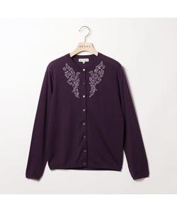 Вышитый вязаный кардиган