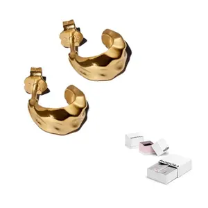 Pandora Позолоченные серьги из медного серебряного сплава Women's Yellow