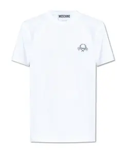 Футболка с вышитым логотипом Moschino, белый
