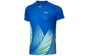 Футболка серии Badminton, мужская, кристально-синяя Lining, голубой