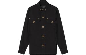 Рубашка Medusa Head Motif Long Sleeved Button Up Jacket VERSACE, черный