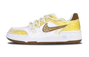 Nike Полусиние кроссовки для скейтбординга Full Force Abrasion Resistant мужские золотые