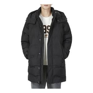 Куртка New Balance Long Puffer Jacket 'Black', черный