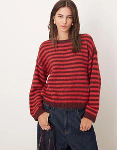 Джемпер JDY с текстурированной полоской бордового цвета