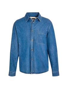 Рубашка на пуговицах классического кроя Organication, синий деним