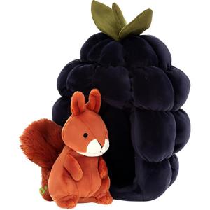 JELLYCAT Плюшевая куколка из коллекции лесных животных белочка с черникой высота 18см