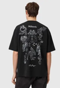 Футболка с принтом команды terra Allsaints, Jet Black