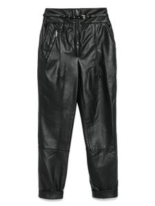 Кожаные брюки MITILIANE COUTURE, черный