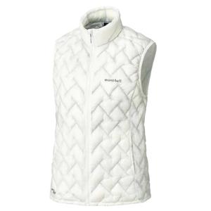 Женские жилеты с воротником стойкой, умеренные, прочие MONTBELL, белый