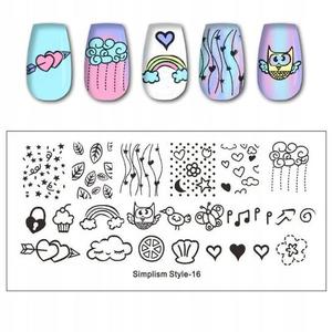 Пластина для штампа для ногтей RAINBOW, Frezarkowo