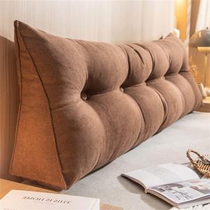 Клиновидная подушка COZMAX для изголовья кровати Queen, цвет кофейный, размер 39 дюймов (100 см)