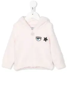 Худи Eyestar на молнии Chiara Ferragni Kids, розовый