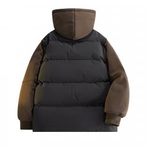 Пуховик Unisex Hooded Moderate VanCamel, черный & серый