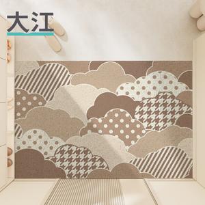 Dajiang Ковер 80х120 см с петлевым ворсом, грязеотталкивающий, для входной двери и улицы, нескользящий