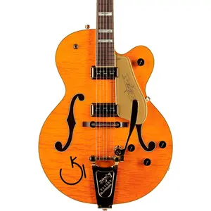 Гитара Gretsch Guitars G6120T-55 Vintage Select Edition '55 Chet Atkins Hollowbody с тремоло Bigsby, винтажный оранжевый оттенок