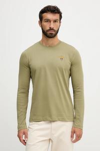 Хлопковый лонгслив Aeronautica Militare, зеленый