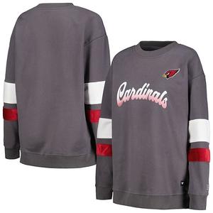 Женский свитшот с капюшоном Arizona Cardinals цвета charcoal The Wild Collective