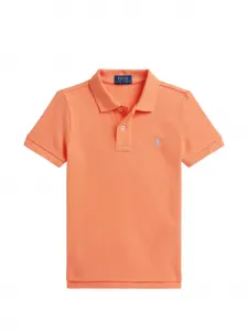 Рубашка поло с короткими рукавами и вышивкой Polo Ralph Lauren Kids, оранжевый