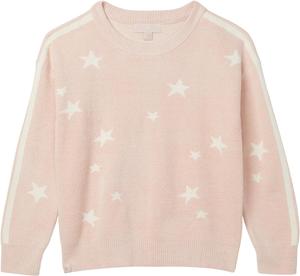 Свитер Barefoot Dreams Kids  Cozychic Ultra Lite Youth Star Pullover, Dusty/Rose Cream