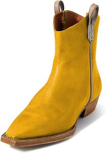 Женские ботильоны YDN с квадратным носком, на щиколотку, с толстым каблуком, широкий голень, повседневные и нарядные, размеры 4-15 US, Yellow