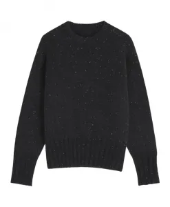 Кашемировый свитер укороченной длины Liviana Conti, черный