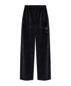 Велюровые спортивные штаны A Bathing Ape, черный