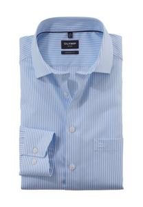 Рубашка делового покроя с длинным рукавом и воротником-стойкой Kent Olymp, синий