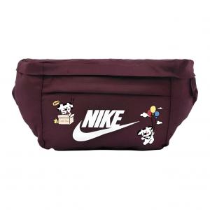 Фабричный принтованный поясной рюкзак кроссбоди Regular Unisex Burgundy Nike, puppy