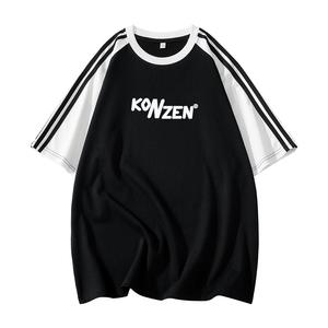 Футболка унисекс KONZEN, темно-синий и серый меланж