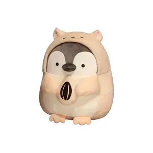 Милые плюшевые куклы пингвины в снежном домике высота 25см/35см/45см Bitter purchase