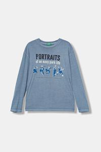 Детская хлопковая кофта с длинным рукавом United Colors Of Benetton, синий