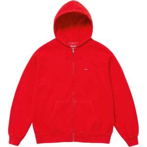 Куртка overdyed small box zip up hooded sweatshirt 'red' Supreme, красный