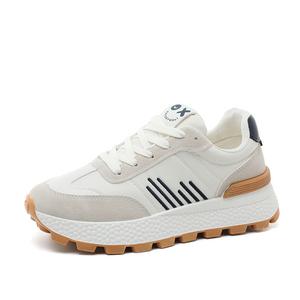 TAFN Женские повседневные туфли с низким верхом, устойчивые к истиранию, бежево-синего цвета