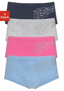 Трусики petite fleur (4 шт. в упаковке) с блестящим принтом, серый