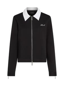 Толстовка с капюшоном на молнии Karl Lagerfeld, черный