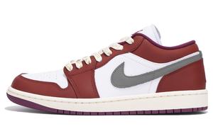 Jordan Баскетбольные кроссовки Air 1 с антискользящим и износостойким покрытием, низкие, винтажные, женские, красные