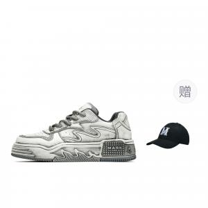 Мужские низкие скейтборд-кроссовки Slip Resistant Cushioning Abrasion Resistant FAIRWHALE, glacier серый (with giveaway hat)