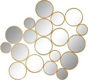 Декоративное зеркало Leonique "Малиса", настенное зеркало из 19 элементов, современное, гламурное 121х110х2 см, цвет goldfarben