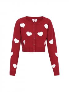 Женский кардиган винно-красного цвета myMo