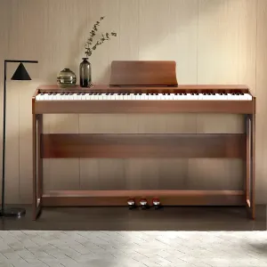 Полностью взвешенное цифровое домашнее пианино на 88 клавиш | MIDI Bluetooth, три педали, готово к студийной записи | Отделка черным орехом OEM