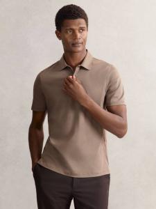 Хлопковая поло с коротким рукавом Earl Reiss, Taupe Brown