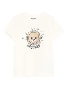 Футболка с принтом Teddy Bear Moschino Kids, нейтральный