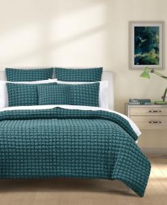 Комплект постельного белья Bold Cloud Puff, 2 предмета, размер Twin/Twin XL J by J Queen, Teal