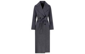 Прямое пальто с поясом Poldo 'S MAX MARA, серое