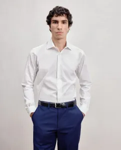 Рубашка с длинным рукавом, с мелким принтом, приталенного кроя Dustin, белый