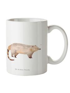 Белая кружка с рисунком коати, ничего не скажешь Mr. & Mrs. Panda