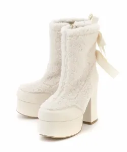 Ботинки с лентой сзади Yosuke Usa, цвет Ivory/C