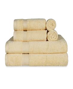 Набор из 6 банных полотенец из быстросохнущего египетского хлопка. Superior, Canary