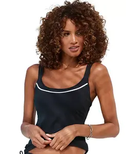 Женский двухцветный купальник-танкини на косточках LASCANA, черный