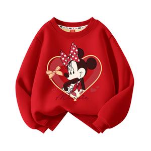 Детский свитшот Disney, [Thickened and Fleece-Lined]Di Xin Jie Red